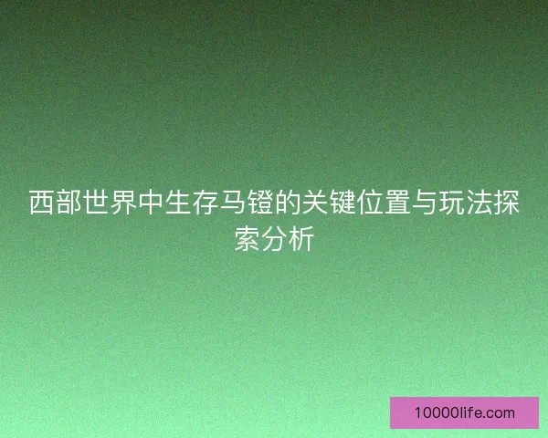 西部世界中生存马镫的关键位置与玩法探索分析
